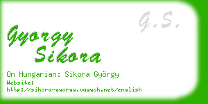 gyorgy sikora business card